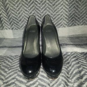stuart weitzmen designer heels size 8.5 black